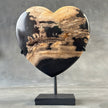 Heart Stone L Petrified wood carving G2/223