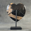 Heart Stone L Petrified wood carving G2/223