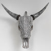 Real Carved Cow Skull with Carved Horns 22/EX/331