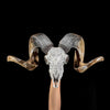 Carved Ram Skull with Flower Of life motif on stand - Skull,A/158
