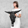 Bull Skull Carved Tradbal - Skull,A/147