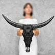 Black Carved Buffalo Skulls with Fern motif | Skull,A/174
