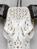 White Carved Buffalo Skulls with Flower Of Life motif | Skull,A/177
