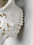 White Carved Buffalo Skulls with Flower Of Life motif | Skull,A/177