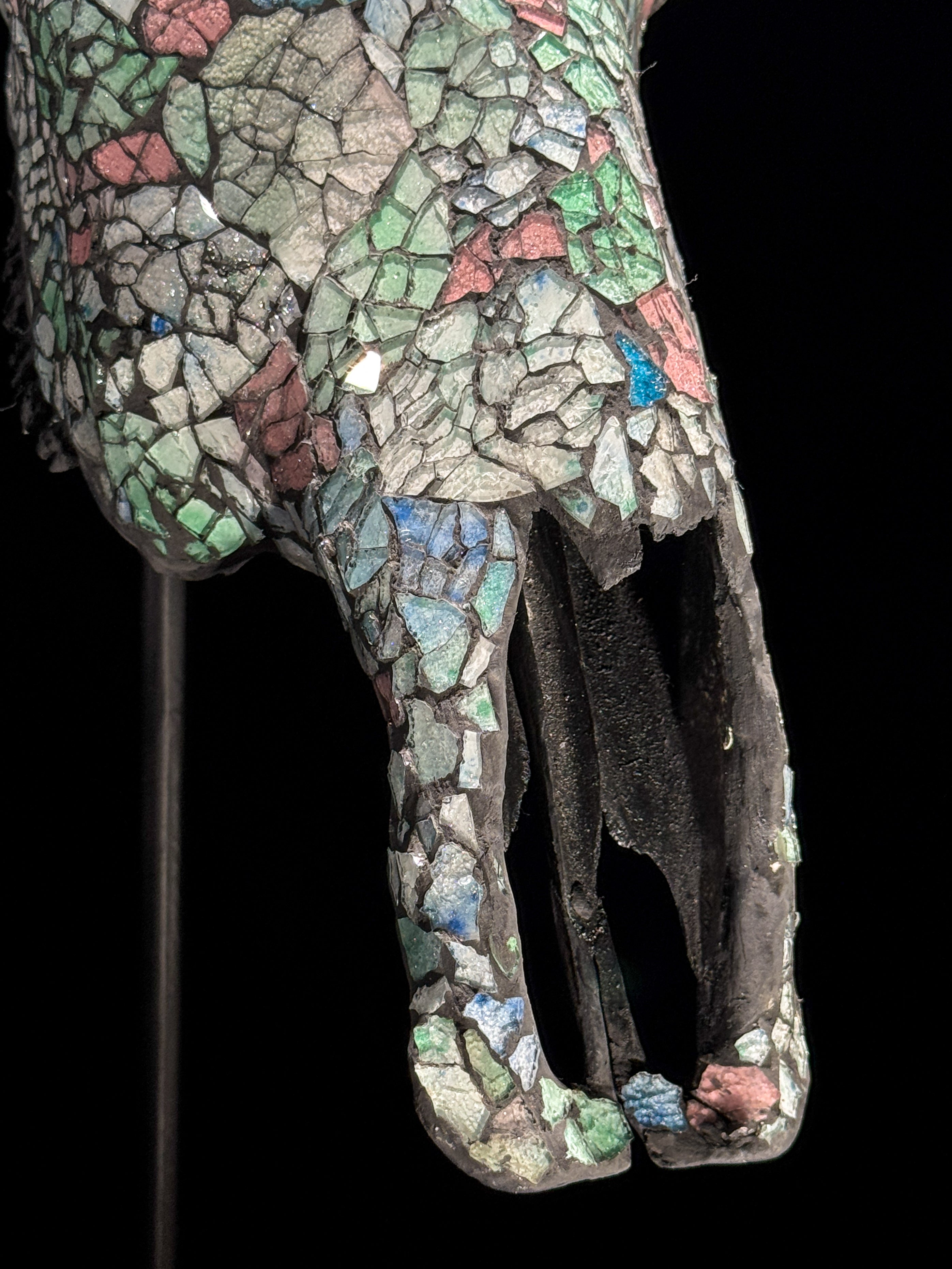 Pastel Green Mozaic Buffalo skull | Skull,A/134