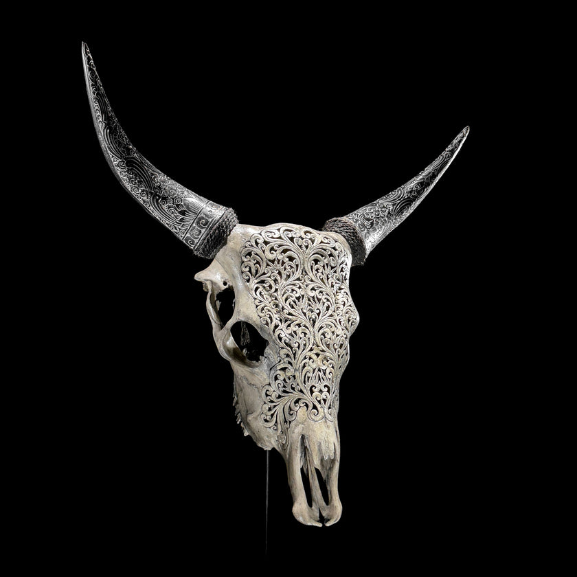 Fully carved cow skulls with Tradball Carving Skull,A/077