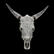 Fully carved cow skulls with Star Mandala Carving Skull,A/084