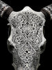 Fully carved cow skulls with Star Mandala Carving Skull,A/084