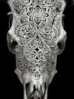 Fully carved cow skulls with Star Mandala Carving Skull,A/084