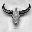 Grey Carved Buffalo Skulls with Leaf motif | Skull,A/176