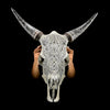 Fully carved cow skulls with Star Mandala Carving Skull,A/084