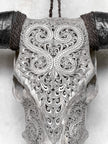 Grey Carved Buffalo Skulls with Leaf motif | Skull,A/176
