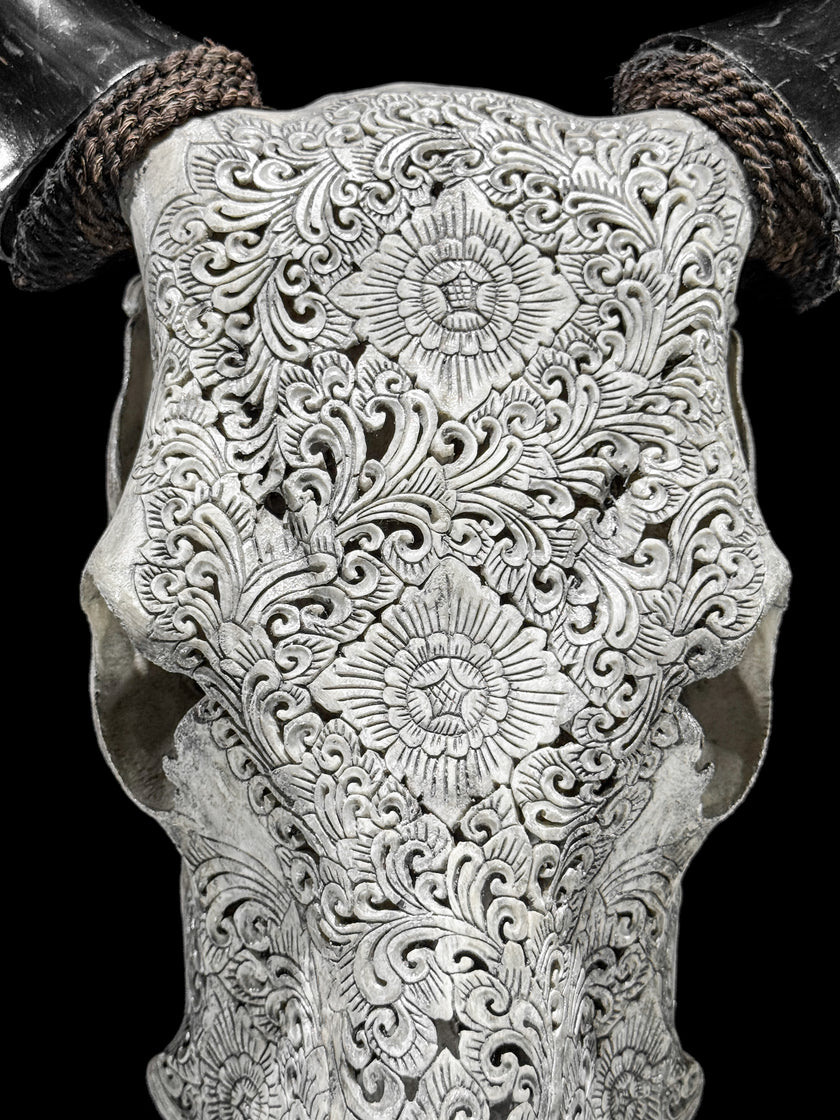 Carved Cow Skulls with New Tradbal Carving Skull,A/073