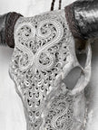 Grey Carved Buffalo Skulls with Leaf motif | Skull,A/176