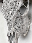 Grey Carved Buffalo Skulls with Leaf motif | Skull,A/176