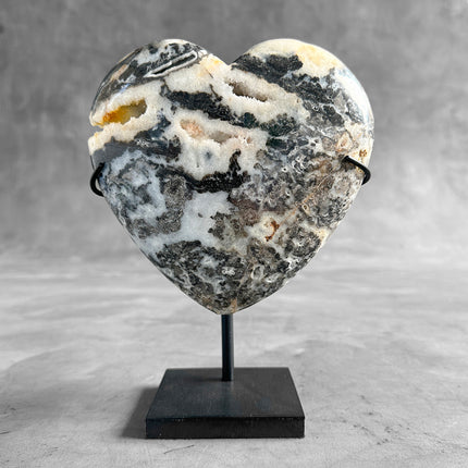 Wonderful Zebra Crystal Heart-Shaped on a custom stand CH/506