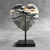 Wonderful Zebra Crystal Heart-Shaped on a custom stand CH/506