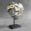 Wonderful Zebra Crystal Heart-Shaped on a custom stand CH/506