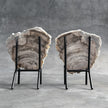 Pair of petrified Wood with stand Pair carving P1/149