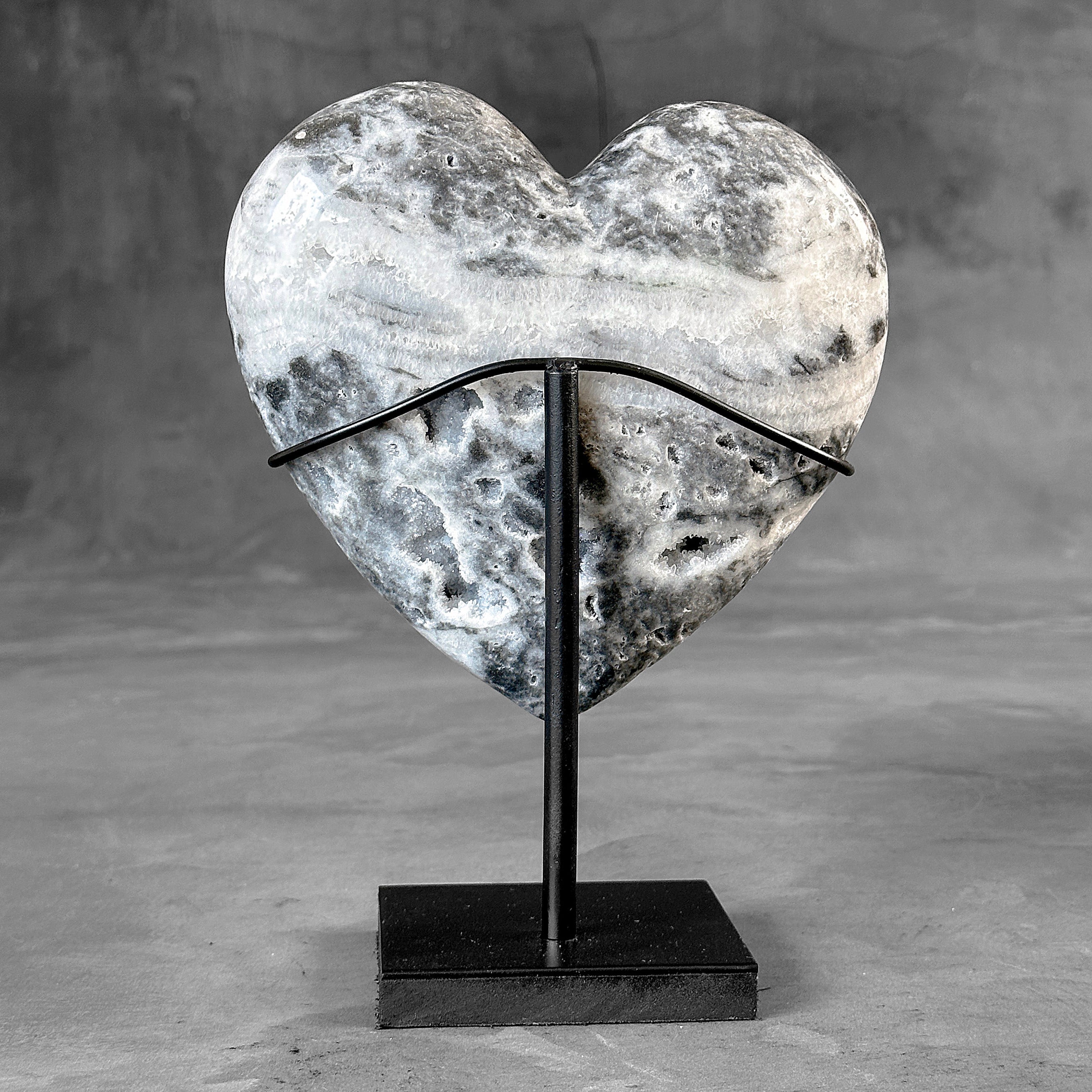 Wonderful Zebra Crystal Heart-Shaped on a custom stand CH/501