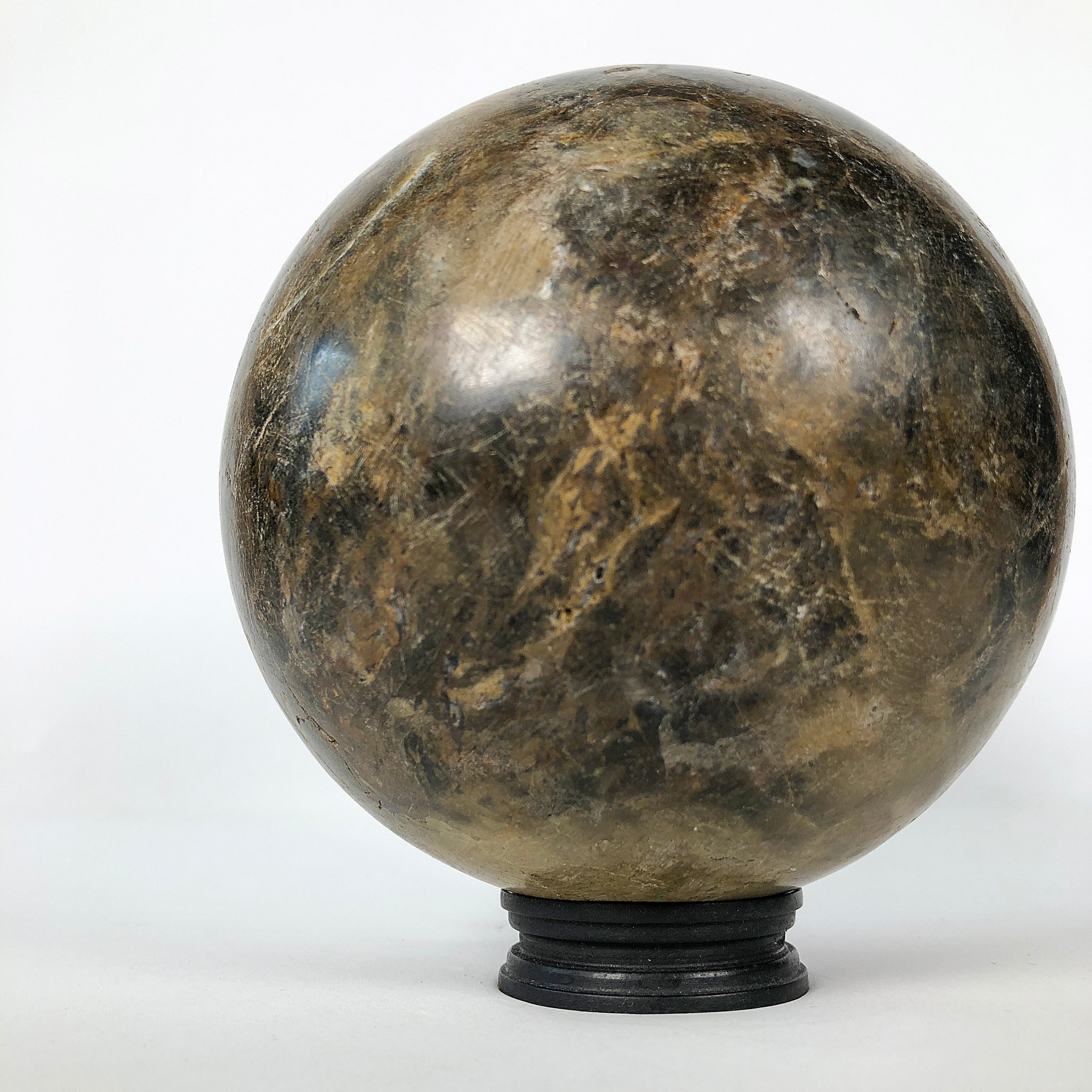 Wonderful Petrified Wood Sphere on a Custom Stand PS 508