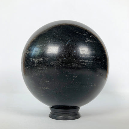 Wonderful Petrified Wood Sphere on a Custom Stand PS 503