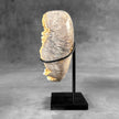 Stunning Heart Shape of Yellow Crystal Rock on a custom stand CH/503