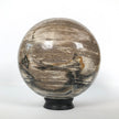 Wonderful Petrified Wood Sphere on a Custom Stand PS 545