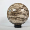 Wonderful Petrified Wood Sphere on a Custom Stand PS 542