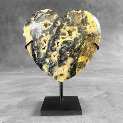 Wonderful Zebra Crystal Heart-Shaped on a custom stand CH/510