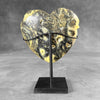 Wonderful Zebra Crystal Heart-Shaped on a custom stand CH/510