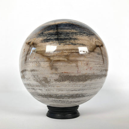 Wonderful Petrified Wood Sphere on a Custom Stand PS 541