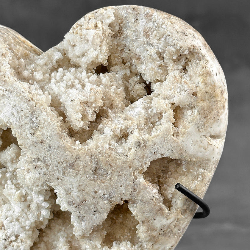 Wonderful White Druzy Crystal Sphere on a custom stand CH/511