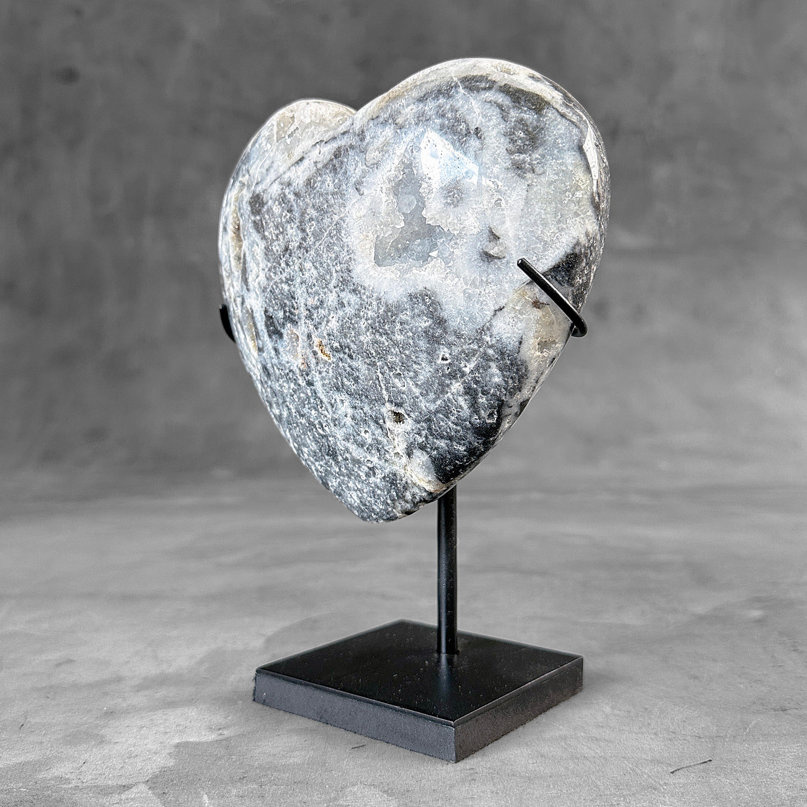 Wonderful Zebra Crystal Heart-Shaped on a custom stand CH/512