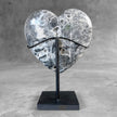 Wonderful Zebra Crystal Heart-Shaped on a custom stand CH/512