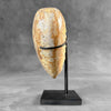 Stunning Heart Shape of Yellow Crystal Rock on a custom stand CH/507