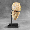 Stunning Heart Shape of Yellow Crystal Rock on a custom stand CH/507