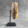 Stunning Heart Shape of Yellow Crystal Rock on a custom stand CH/513