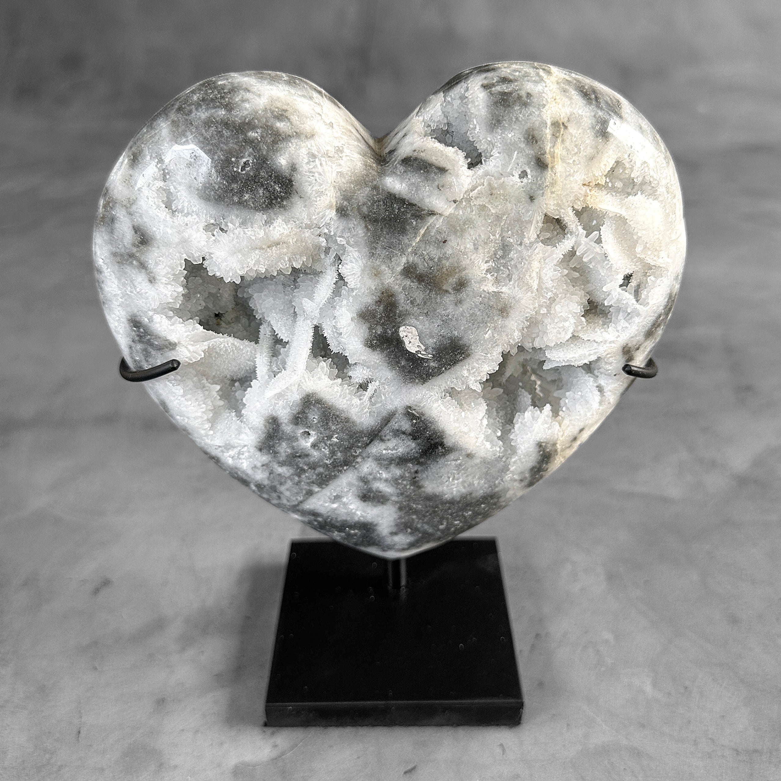 Wonderful Zebra Crystal Heart-Shaped on a custom stand CH/514