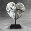 Wonderful Zebra Crystal Heart-Shaped on a custom stand CH/514