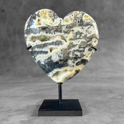 Wonderful Zebra Crystal Heart-Shaped on a custom stand CH/516