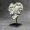 Wonderful Zebra Crystal Heart-Shaped on a custom stand CH/516