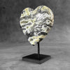 Wonderful Zebra Crystal Heart-Shaped on a custom stand CH/516