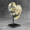 Wonderful Zebra Crystal Heart-Shaped on a custom stand CH/516