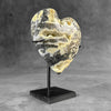 Wonderful Zebra Crystal Heart-Shaped on a custom stand CH/516