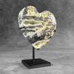 Wonderful Zebra Crystal Heart-Shaped on a custom stand CH/516