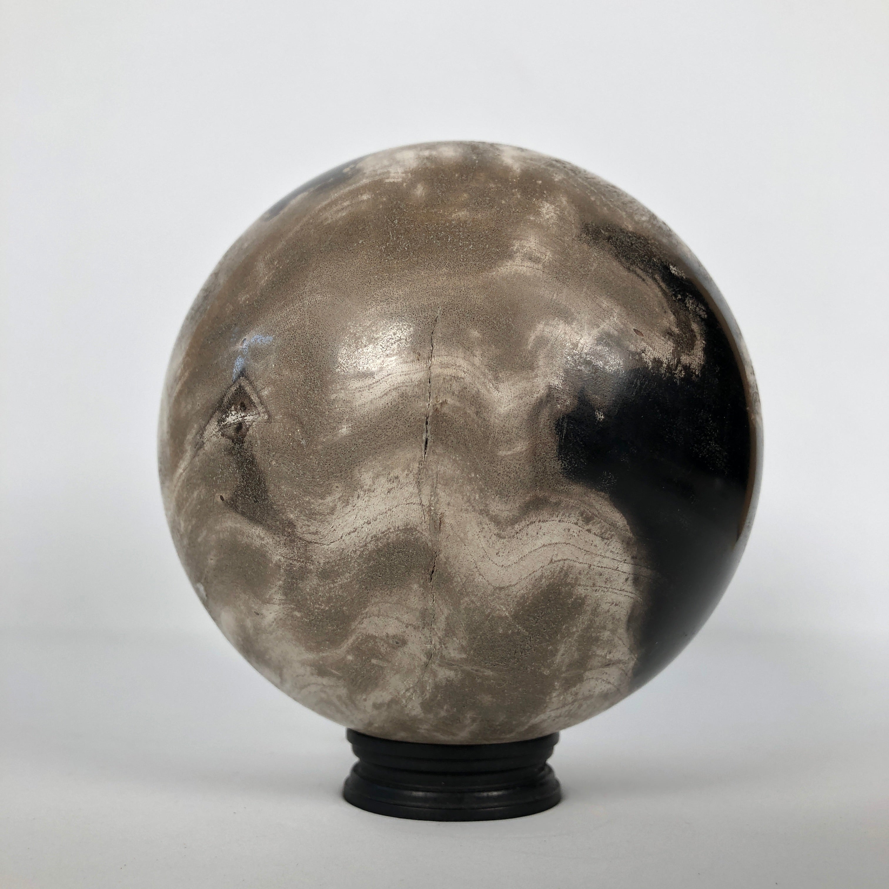 Wonderful Petrified Wood Sphere on a Custom Stand PS 512