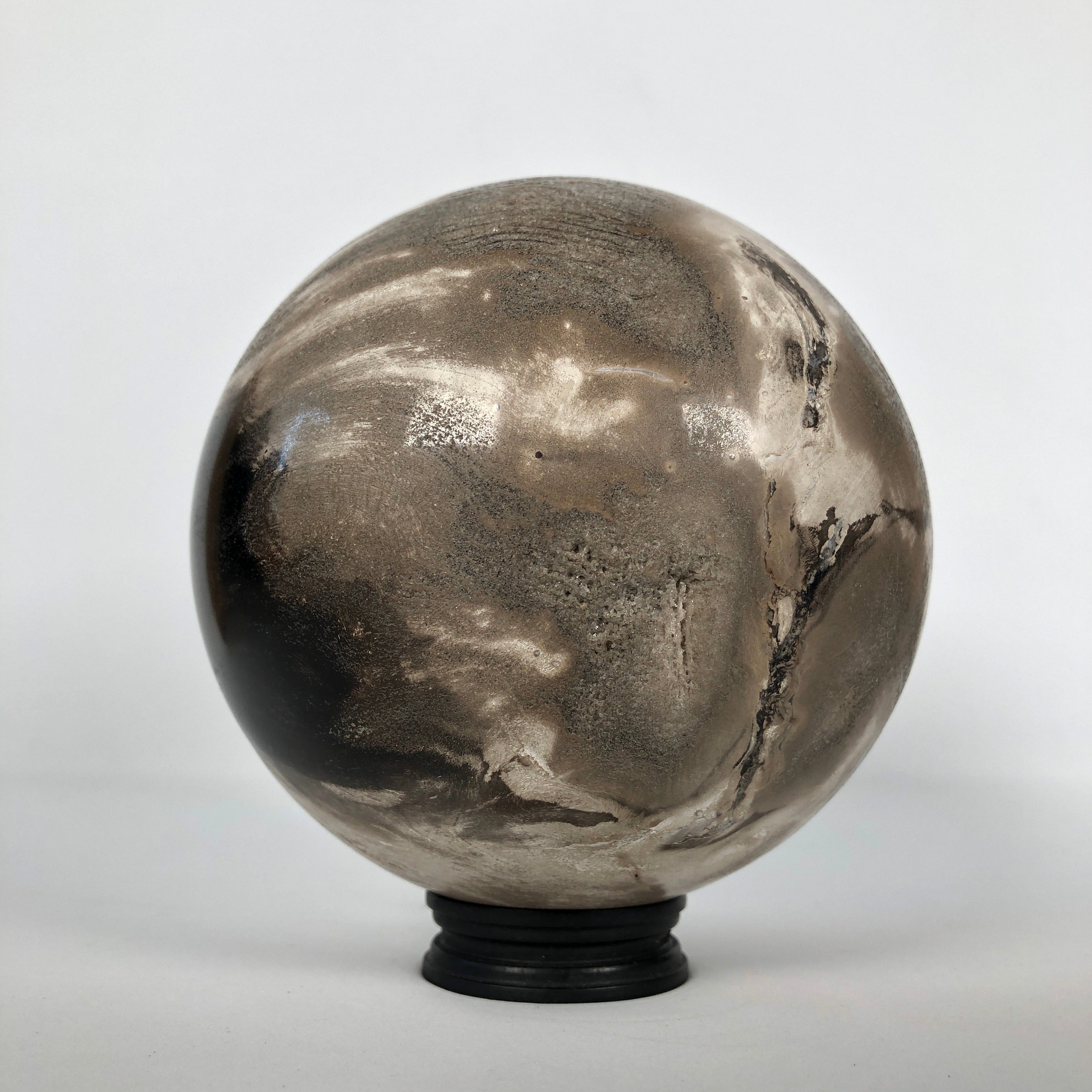 Wonderful Petrified Wood Sphere on a Custom Stand PS 512