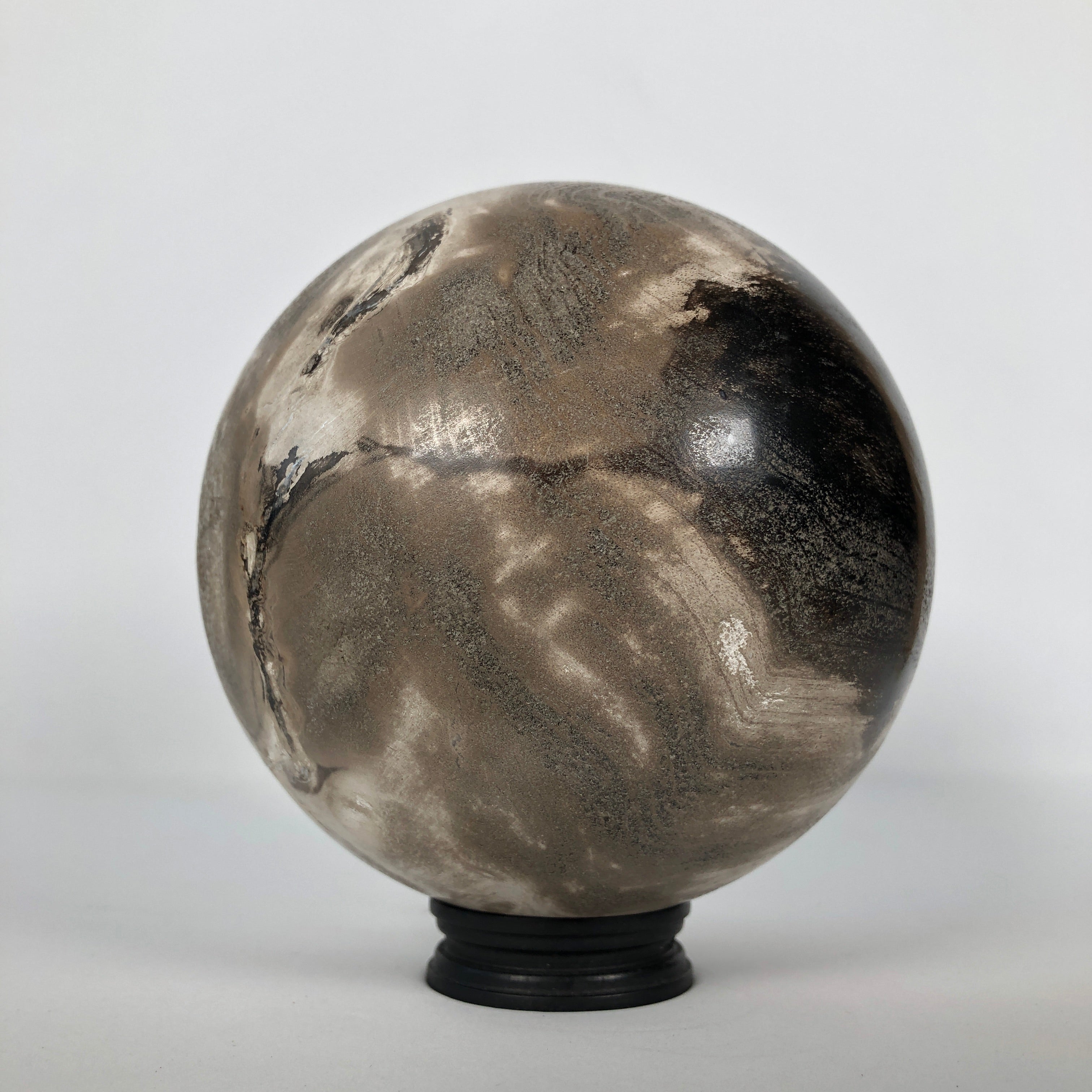 Wonderful Petrified Wood Sphere on a Custom Stand PS 512