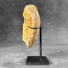 Stunning Heart Shape of Yellow Crystal Rock on a custom stand CH/518